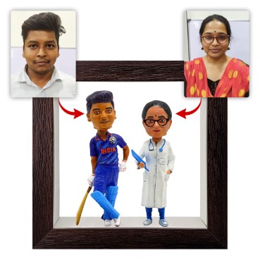 Personalised Framed Bobblehead Miniature
