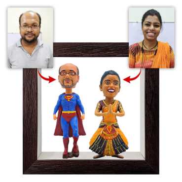 Personalised Framed Bobblehead Miniature F-BOB-C-10