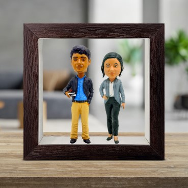 Personalised Framed Bobblehead Miniature F-BOB-C-11
