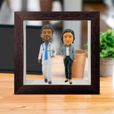 Personalised Framed Bobblehead Miniature F-BOB-C-14
