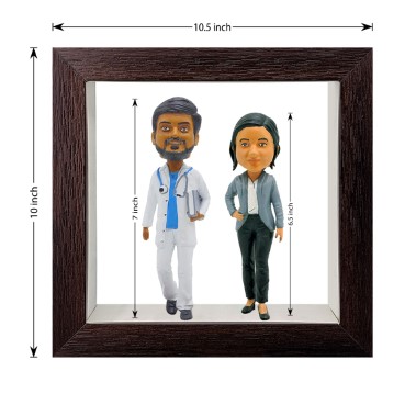 Personalised Framed Bobblehead Miniature F-BOB-C-14