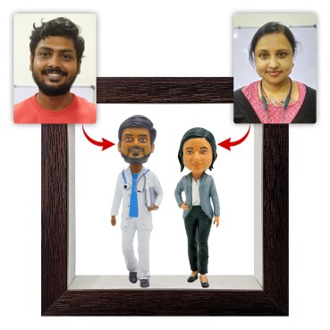 Personalised Framed Bobblehead Miniature F-BOB-C-14