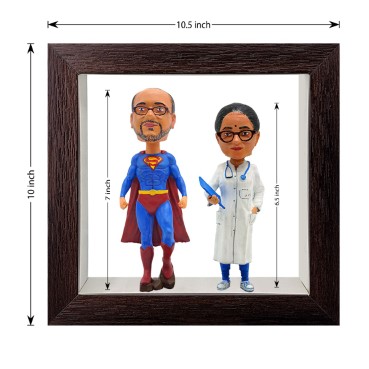 Personalised Framed Bobblehead Miniature F-BOB-C-16