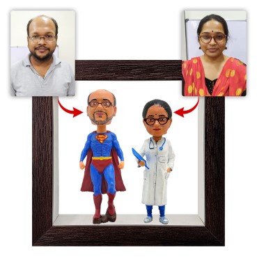 Personalised Framed Bobblehead Miniature F-BOB-C-16