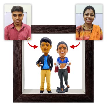 Personalised Framed Bobblehead Miniature F-BOB-C-17