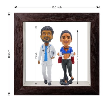 Personalised Framed Bobblehead Miniature F-BOB-C-20