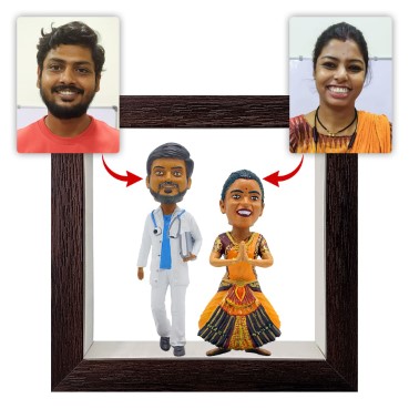 Personalised Framed Bobblehead Miniature F-BOB-C-26