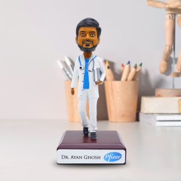 Personalised Bobblehead Miniature for Male Doctor