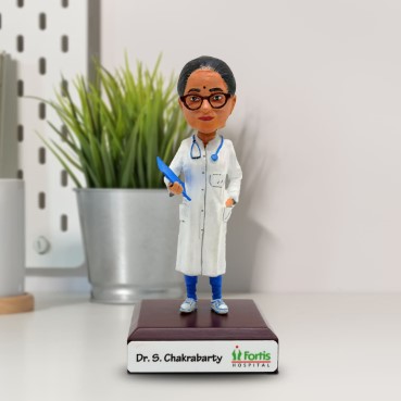 Personalised Bobblehead 3D Miniature For Female Doctor