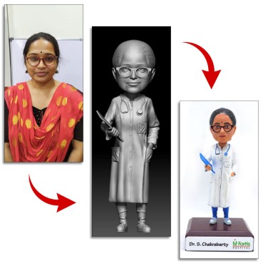 Personalised Bobblehead 3D Miniature For Female Doctor