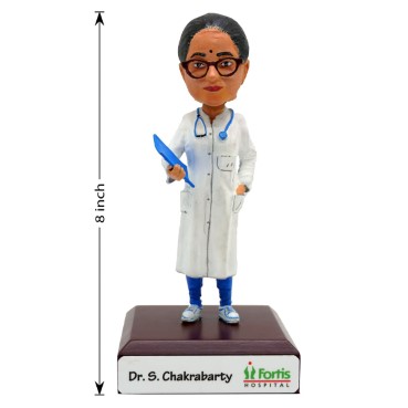 Personalised Bobblehead 3D Miniature For Female Doctor