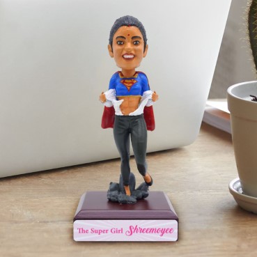 Personalised Bobblehead Miniature For Superwoman