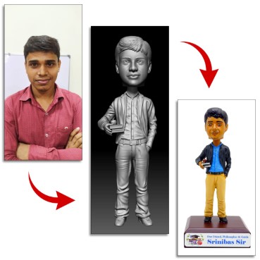 Personalised Bobblehead Miniature For Male Teacher
