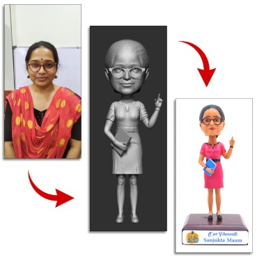 Personalised Bobblehead 3D Miniature For Female Teacher