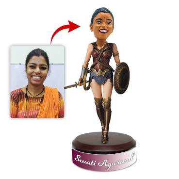 Personalised Bobblehead Miniature For Wonderwoman