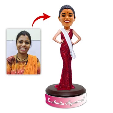 Personalised Bobblehead Miniature For Miss World