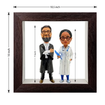 Personalised Framed Bobblehead Miniature F-BOB-C-06