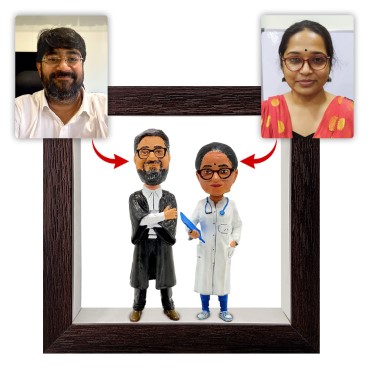 Personalised Framed Bobblehead Miniature F-BOB-C-06