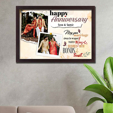 Personalised Photo Frame Collage for Female Friend Anniversary (17'x12')