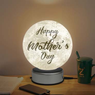 Personalized 3D Rotating Moon Lamp in 16 Colours For Mother's Day