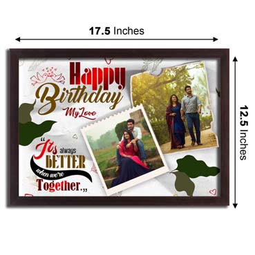 Personalised Photo Frame Collage for Girl Friend Birthday (17'x12')