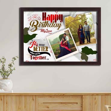 Personalised Photo Frame Collage for Girl Friend Birthday (17'x12')