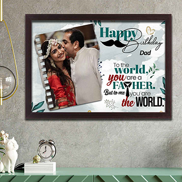 Personalised Photo Frame Collage for Father Birthday (17'x12')