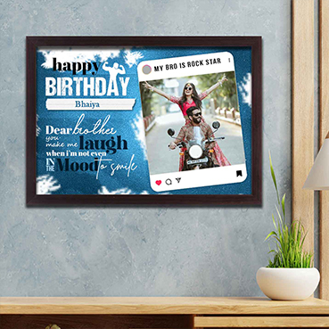 Personalised Photo Frame Collage for Brother Birthday (17'x12')
