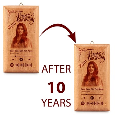 Customised Spotify Code Wood Plaque Gift with Photo