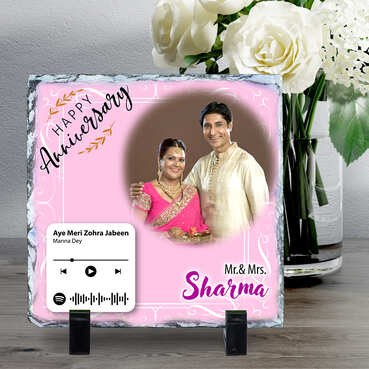 Custom Printable Photo Stone Plaque with Favourite Song