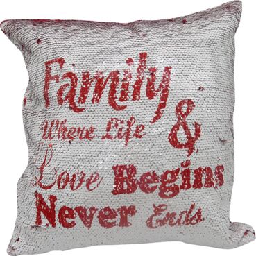 Personalized Square Magic Cushion (Red/White)
