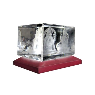 Laxmi Ganesh 3D Crystal