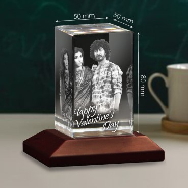 Personalized Valentines 3D Crystal Special Gift for Lover