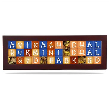 Custom Printable Name Board Framed in Wood
