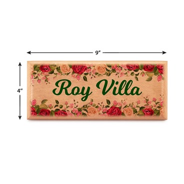 Custom Shaped Personalised Wooden Name Plate 12 x 4 inches