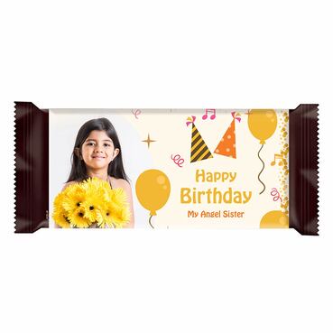 Personalised Chocolate Wrapper with Large Chocolate for Gift for Birthday