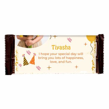 Personalised Chocolate Wrapper with Large Chocolate for Gift for Birthday