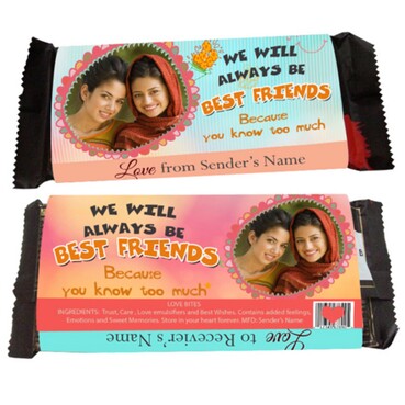 Personalised Chocolate Wrapper with Medium Chocolate for Sister