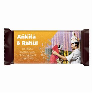 Personalised Chocolate Wrapper with Small Chocolate for Anniversary
