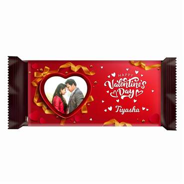 Personalised Chocolate Wrapper with Small Chocolate for Valentine&#039;s Day