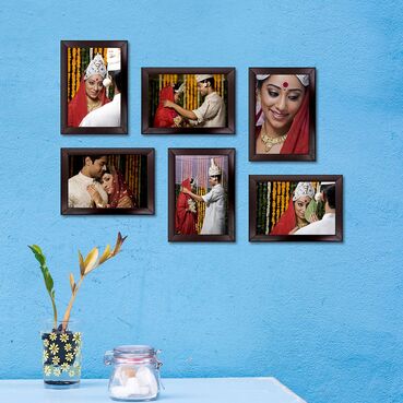 Personalised Photo Frame set for Wife Anniversary(7'x5':6nos)