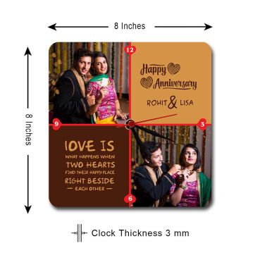 Personalised Photo Wall Clocks Anniversary Gift for Wife231