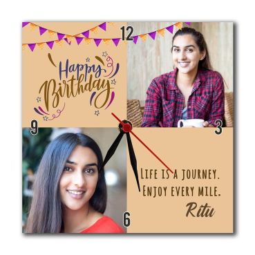 Personalized Photo Wall Clocks for Birthday Girl123