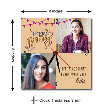 Personalized Photo Wall Clocks for Birthday Girl123