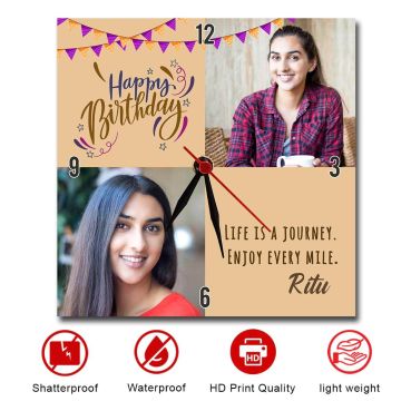 Personalized Photo Wall Clocks for Birthday Girl123