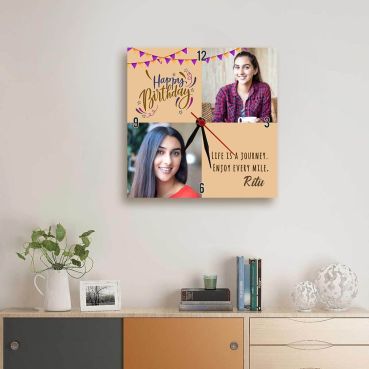 Personalized Photo Wall Clocks for Birthday Girl123