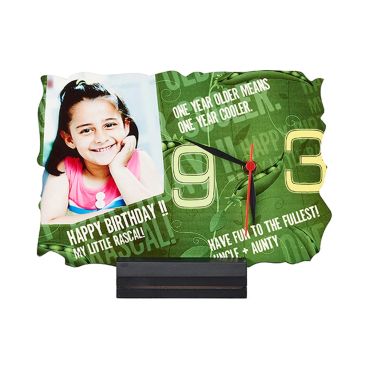 Hardboard Clocks with Black Wooden Base-123