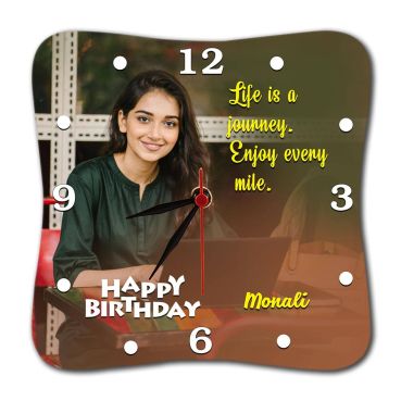 Personalized Photo Wall Clock Gift for Birthday of Girlfriend123