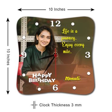 Personalized Photo Wall Clock Gift for Birthday of Girlfriend123
