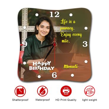 Personalized Photo Wall Clock Gift for Birthday of Girlfriend123